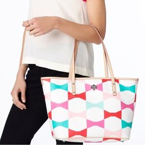 Kate Spade New York Abstract Signature Bow Small Harmony tote bag